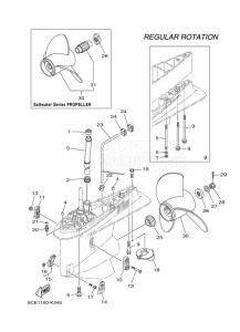 F300BETX drawing PROPELLER-HOUSING-AND-TRANSMISSION-2