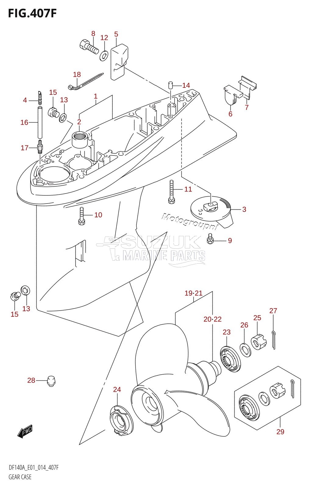 GEAR CASE (DF115AZ:E40)