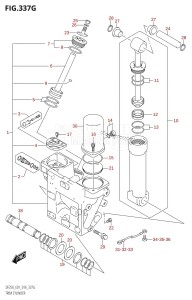 DF225T From 22503F-610001 (E01 E40)  2016 drawing TRIM CYLINDER (DF225Z:E01)