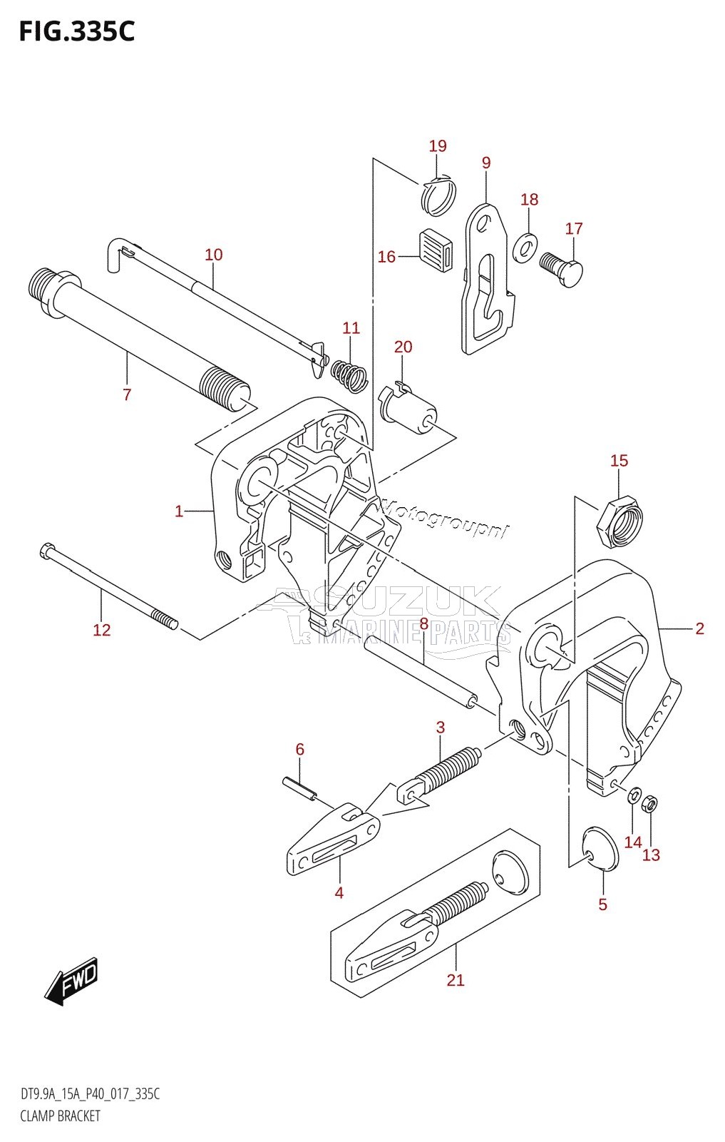 CLAMP BRACKET (DT9.9A:P81)