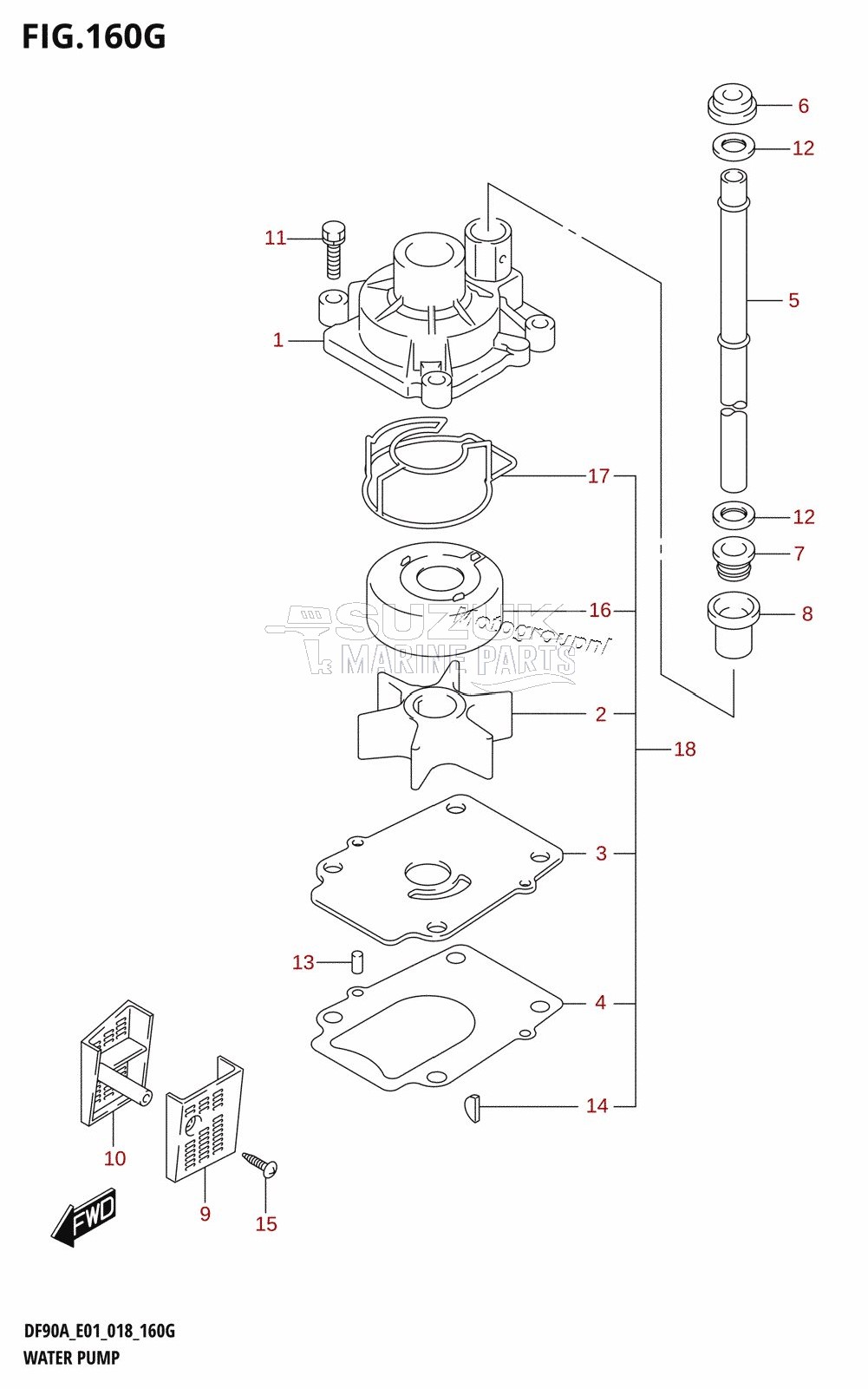 WATER PUMP (DF100B:E01)