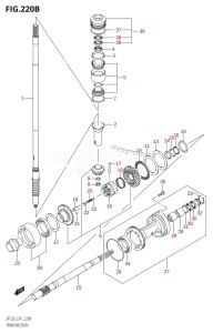 DF250 From 25001F-980001 (E01 E40)  2009 drawing TRANSMISSION (DF200Z,DF200WZ,DF225Z,DF225WZ,DF250Z)