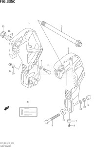 02503F-310001 (2013) 25hp E01-Gen. Export 1 (DF25  DF25Q  DF25R) DF25 drawing CLAMP BRACKET (DF25Q:E01)