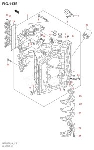 DF250Z From 25003Z-410001 (E03)  2014 drawing CYLINDER BLOCK (DF250T:E03)