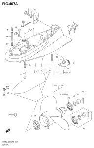 14003F-410001 (2014) 140hp E03-USA (DF140AT) DF140A drawing GEAR CASE (DF100AT:E03)