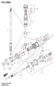 DF225T From 22503F-140001 (E11 E40)  2021 drawing TRANSMISSION (DF200Z)