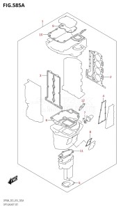 09003F-610001 (2016) 90hp E03-USA (DF90A) DF90A drawing OPT:GASKET SET