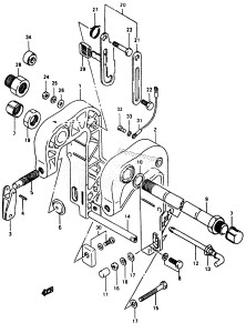 DT40 From 04004-110001 ()  2011 drawing CLAMP BRACKET (DT40W,DT40WK,DT40WR)