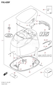 DF140A From 14003F-810001 (E11 E40)  2018 drawing ENGINE COVER (DF115AST)