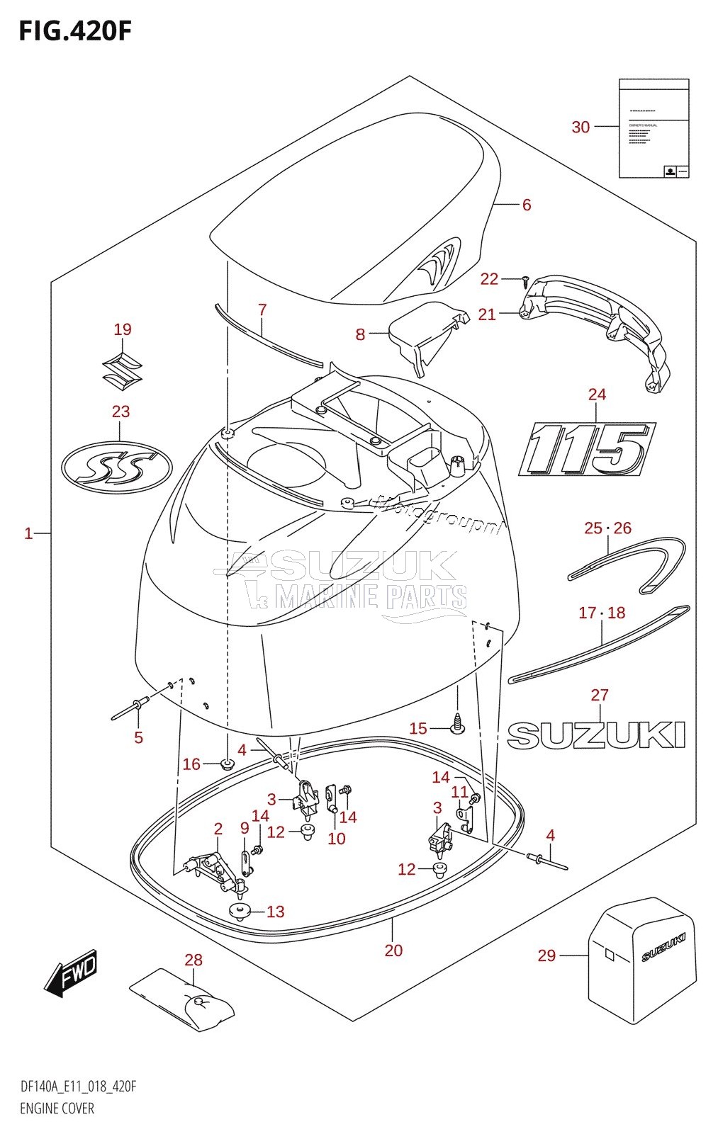 ENGINE COVER (DF115AST)