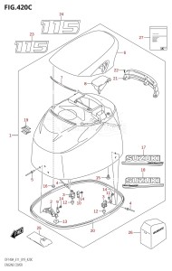 DF100A From 10003F-910001 (E11)  2019 drawing ENGINE COVER (DF115AT:E40,DF115AZ:E40)