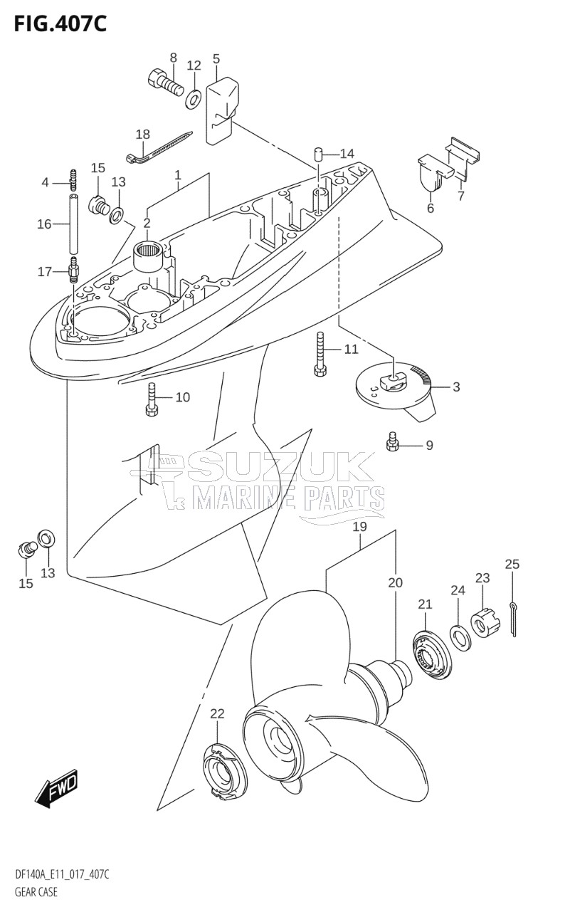 GEAR CASE (DF115AT:E40)