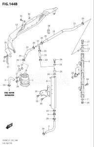 20003F-140001 (2021) 200hp E11 E40-Gen. Export 1-and 2 (DF200AT) DF200A drawing FUEL INJECTOR (E40)