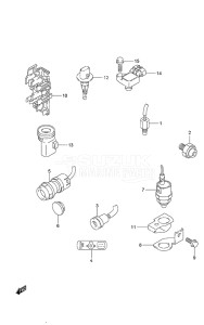 Outboard DF 9.9B drawing Sensor/Switch Non-Remote Control