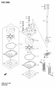 DF40A From 04003F-310001 (E01)  2013 drawing WATER PUMP (DF60ATH:E01)