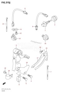 DF150 From 15002F-410001 (E01 E40)  2014 drawing SENSOR (DF175T:E01)