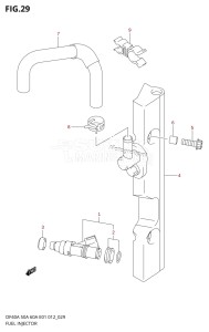 DF40A From 04004F-210001 (E34-Italy)  2012 drawing FUEL INJECTOR (DF40A E01)