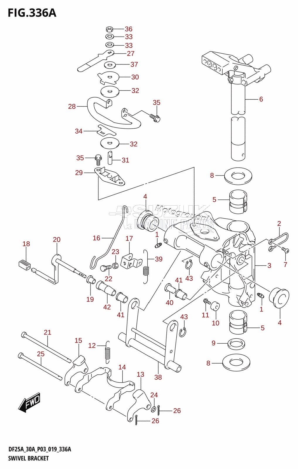 SWIVEL BRACKET (DF25A)