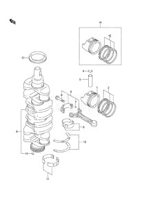 Outboard DF 140A drawing Crankshaft