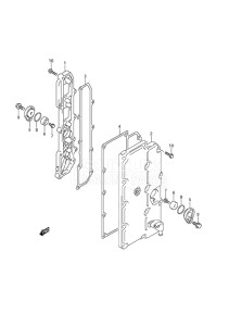 Outboard DF 250 drawing Exhaust Cover