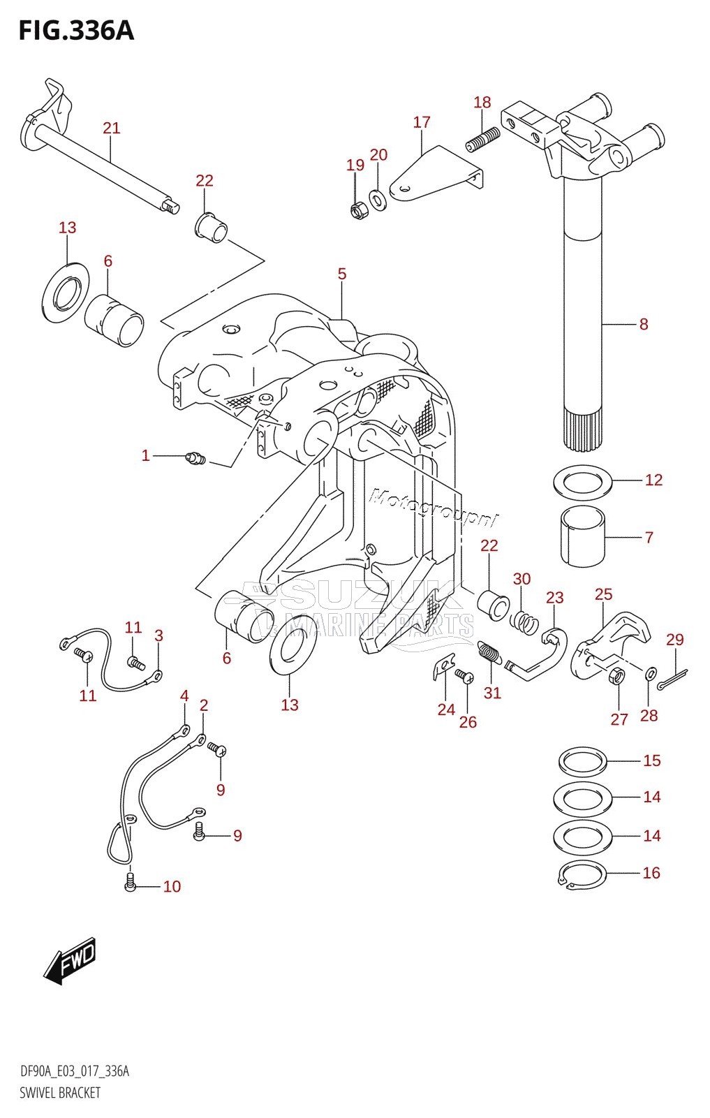 SWIVEL BRACKET (DF70A:E03)