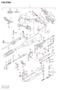 DF70 From 07001F-861001 (E01)  1998 drawing OPT:TILLER HANDLE