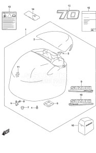 DF 70A drawing Engine Cover