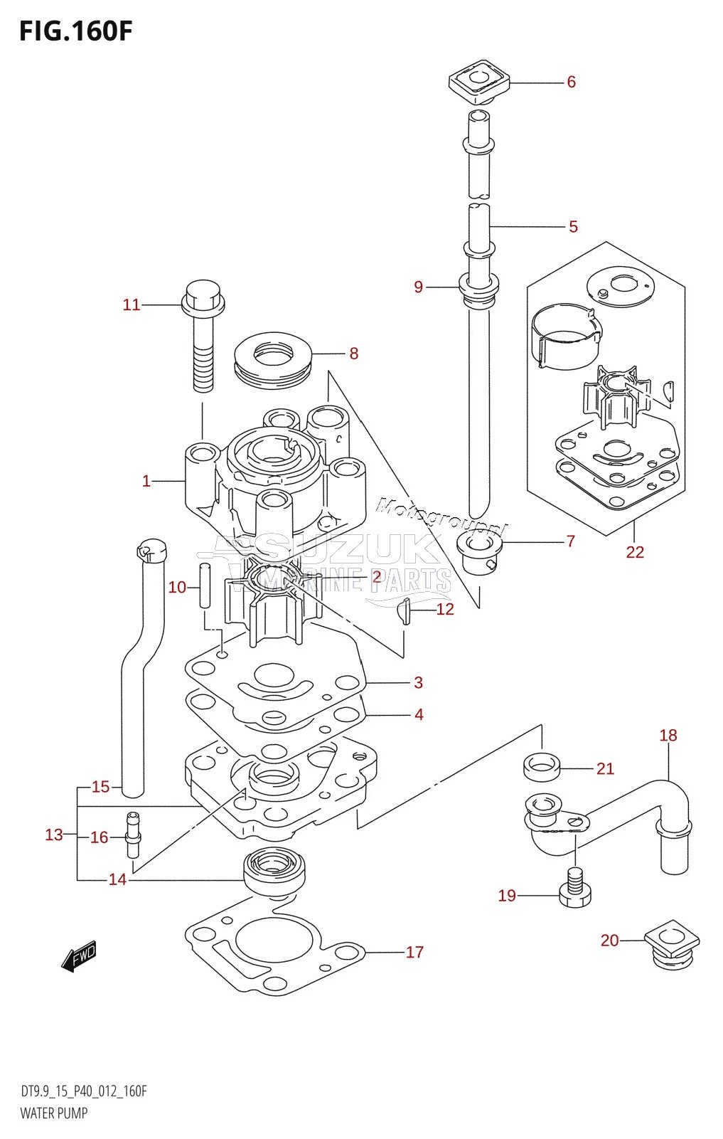 WATER PUMP (DT15K:P36)