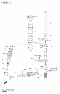 DF9.9A From 00994F-310001 (P01)  2013 drawing CAMSHAFT (DF9.9A:P01)