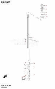 DF40A From 04003F-140001 (E01 E11)  2021 drawing CLUTCH ROD ((DF40A,DF50A,DF60A):E03)