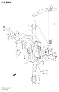 DF250Z From 25003Z-310001 (E01 E40)  2013 drawing SWIVEL BRACKET (DF200T:E40:L-TRANSOM)