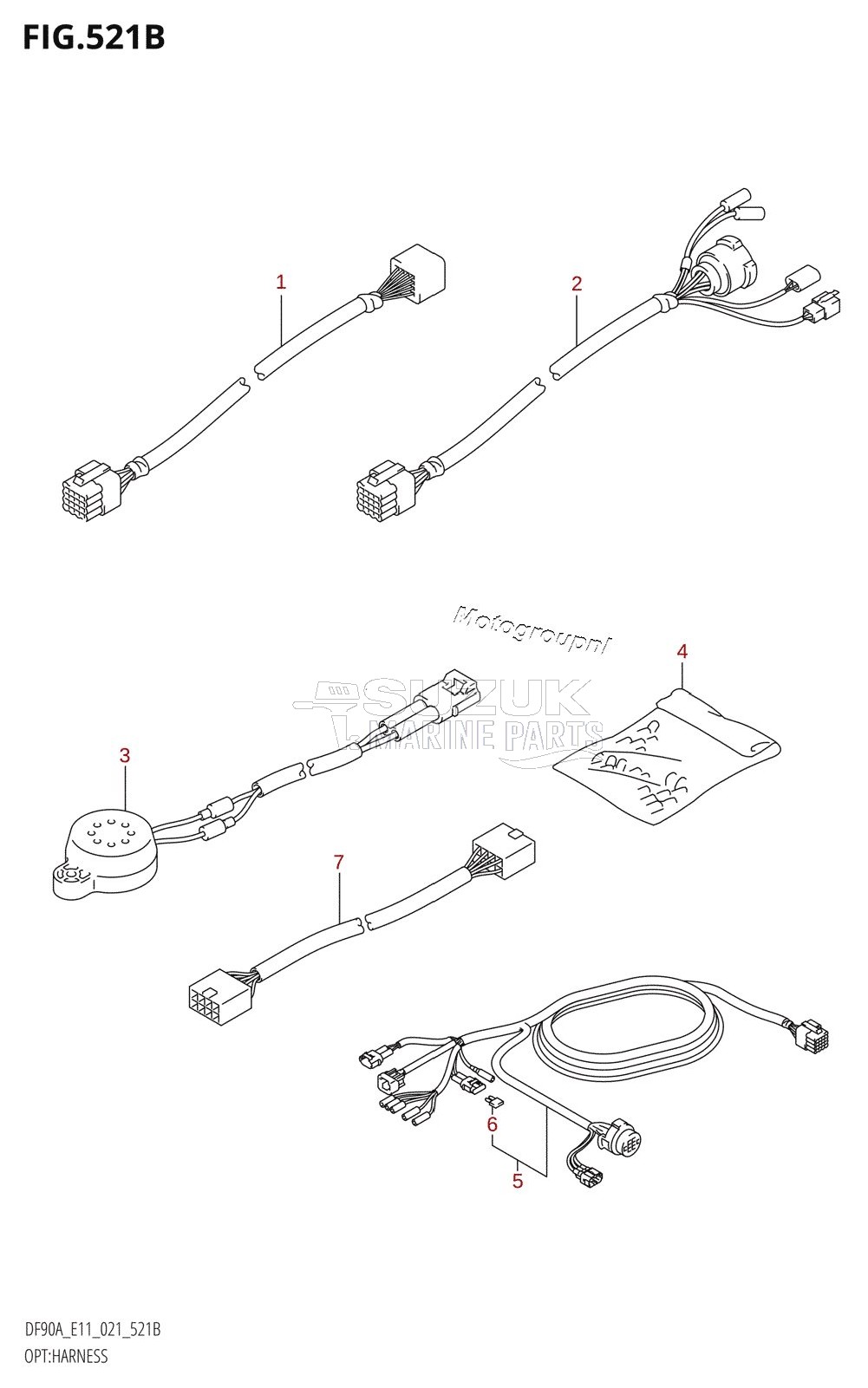 OPT:HARNESS ((DF70A,DF90A):(E03,E11))