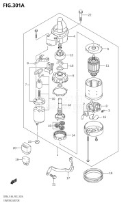 00994F-010001 (2010) 9.9hp P03-U.S.A (DF9.9A   DF9.9ARK10) DF9.9A drawing STARTING MOTOR