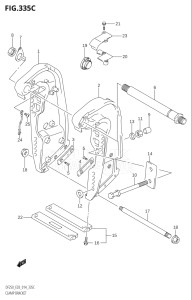 20002F-410001 (2014) 200hp E03-USA (DF200T) DF200 drawing CLAMP BRACKET (DF225T:E03)