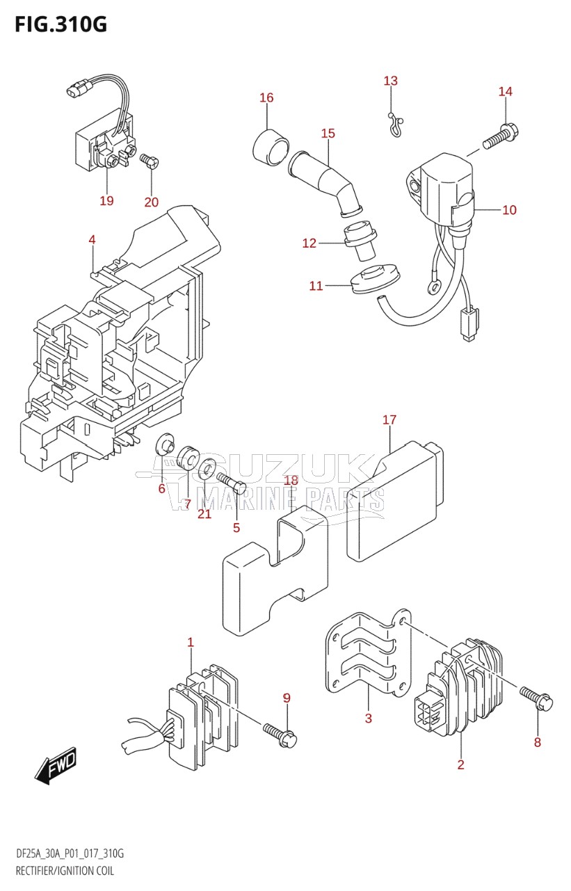 RECTIFIER / IGNITION COIL (DF30AT:P01)