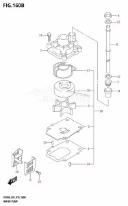 DF100B From 10004F-810001 (E01 E40)  2018 drawing WATER PUMP (DF80A:E01)