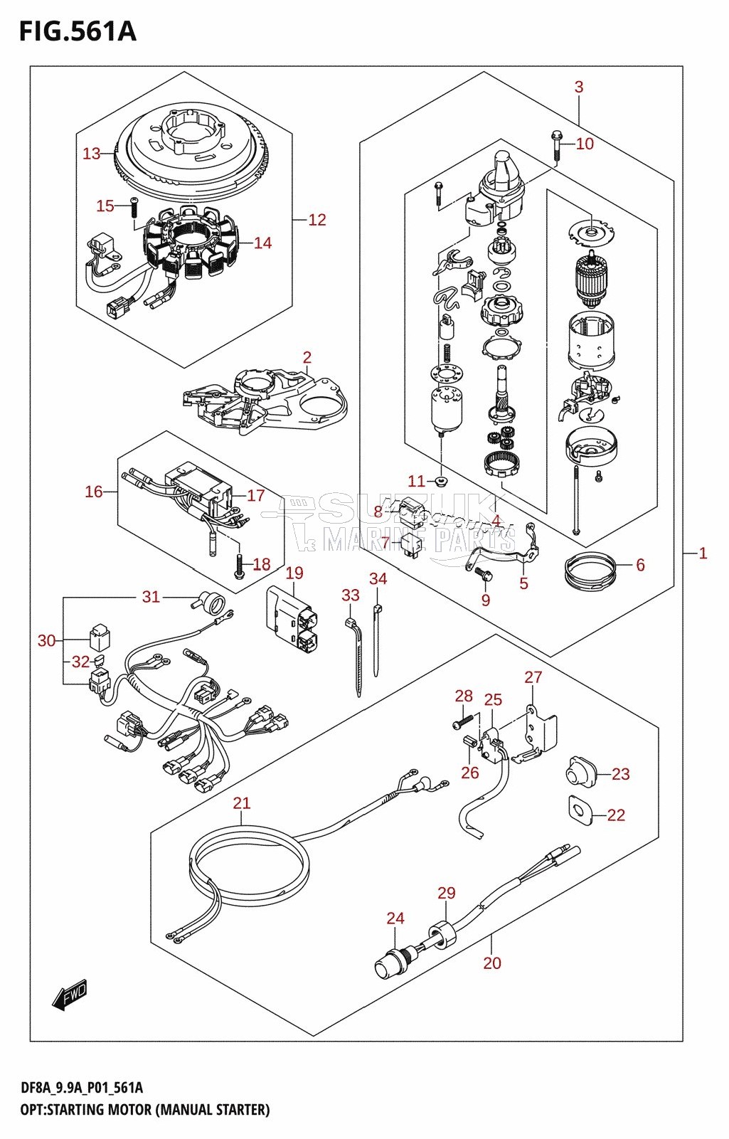 OPT:STARTING MOTOR (MANUAL STARTER) (M-STARTER)