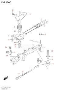 DF150 From 15002F-510001 (E03)  2015 drawing THROTTLE ROD (DF175T:E03)