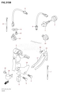 DF175ZG From 17502Z-610001 (E01 E40)  2016 drawing SENSOR (DF150T:E40)