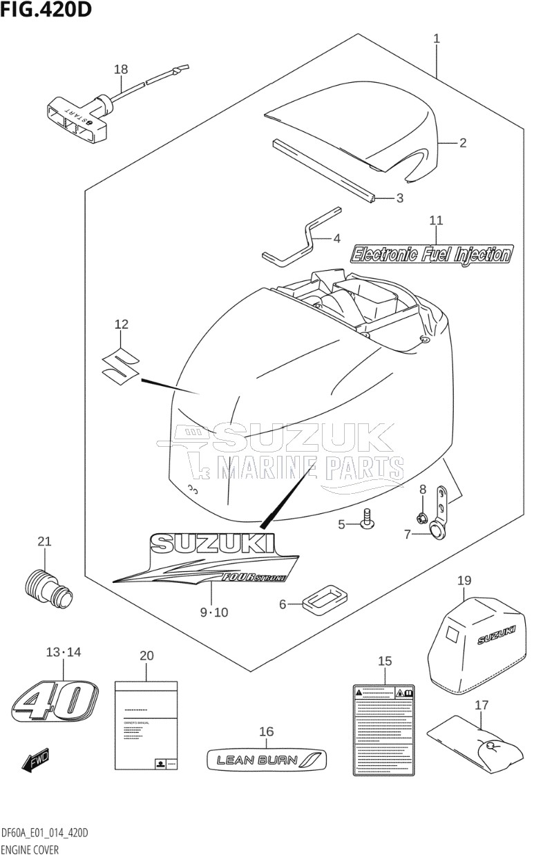 ENGINE COVER (DF40AST:E34)