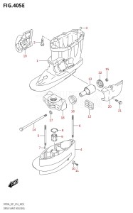 08002F-610001 (2016) 80hp E01 E40-Gen. Export 1 - Costa Rica (DF80A) DF80A drawing DRIVE SHAFT HOUSING (DF80A:E01)