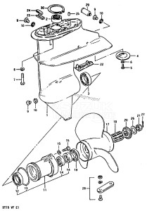 DT15 From 01501-403841 till 408230 ()  1984 drawing GEAR CASE