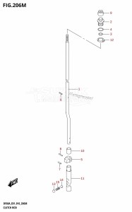 DF40A From 04003F-610001 (E01 E34)  2016 drawing CLUTCH ROD (DF60ATH:E40)