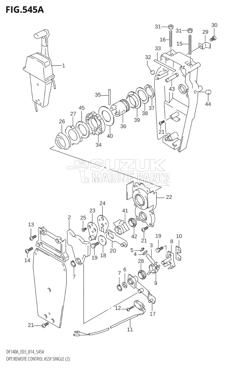 OPT:REMOTE CONTROL ASSY SINGLE (2) (DF140AT:E03)