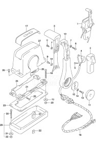 Outboard DF 9.9A drawing Top Mount Single (1)