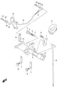 Outboard DF 9.9A drawing Clutch Rod Non-Remote Control