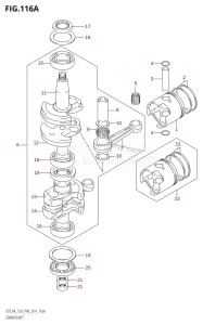 DT9.9A From 00993K-410001 (P36 P40)  2014 drawing CRANKSHAFT