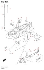 DF200AZ From 20003Z-040001 (E01 E03 E40)  2020 drawing GEAR CASE (DF200AT:020:(E01,E40),DF200AT:(021,022):(E11,E40))