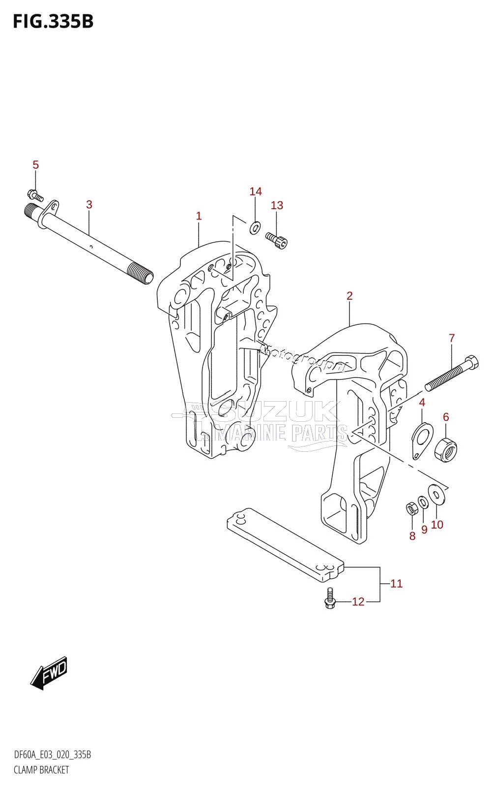 CLAMP BRACKET (DF60A)