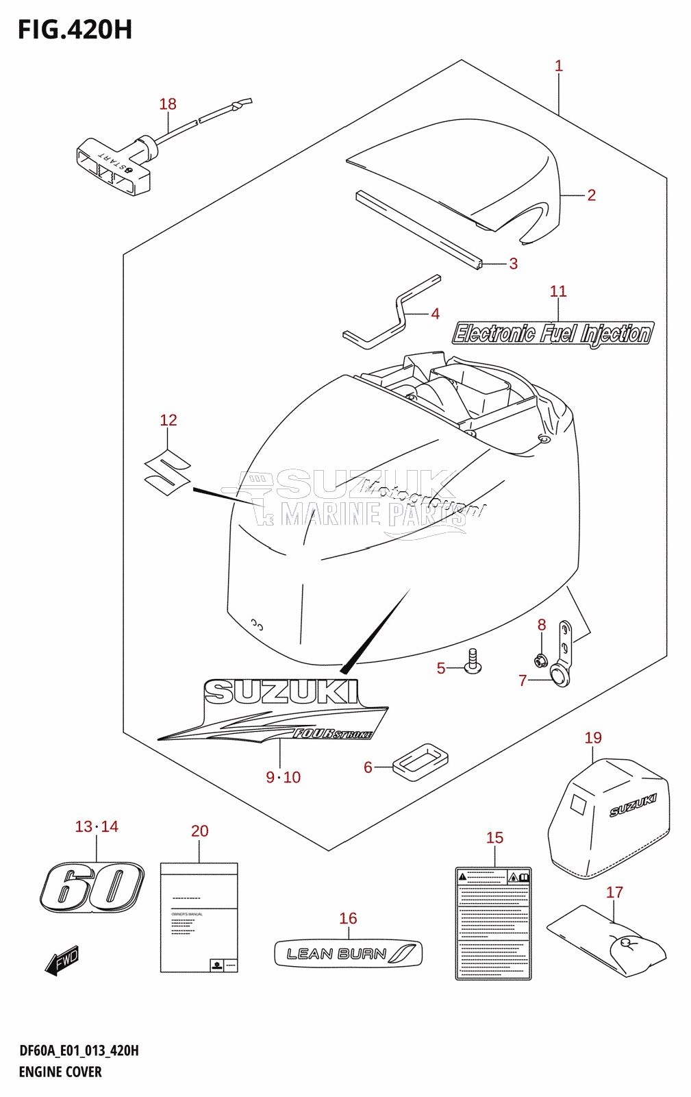 ENGINE COVER (DF60A:E40)